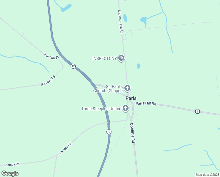 map of restaurants, bars, coffee shops, grocery stores, and more near 2852 New York 12 in Oneida County