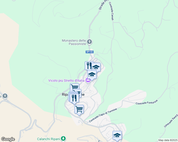 map of restaurants, bars, coffee shops, grocery stores, and more near 1 SP23 in Ripatransone