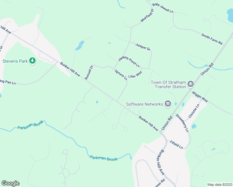 map of restaurants, bars, coffee shops, grocery stores, and more near 101 Bunker Hill Avenue in Stratham
