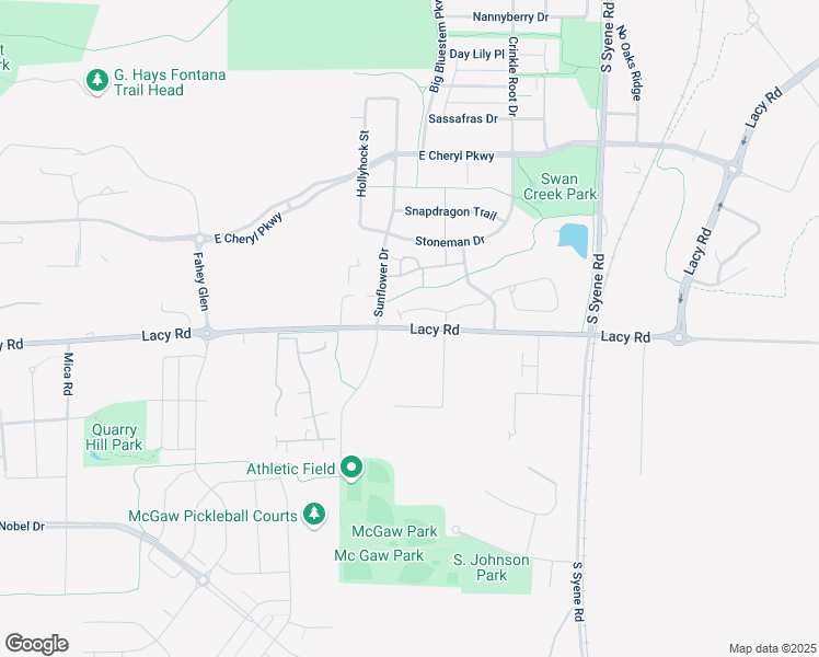 map of restaurants, bars, coffee shops, grocery stores, and more near 5257 Lacy Road in Fitchburg