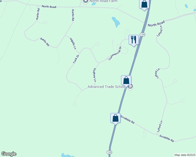 map of restaurants, bars, coffee shops, grocery stores, and more near 32 Godfrey Lane in Fremont
