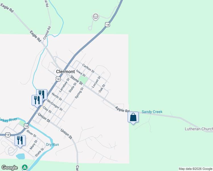 map of restaurants, bars, coffee shops, grocery stores, and more near 798 Carlton Street in Clermont