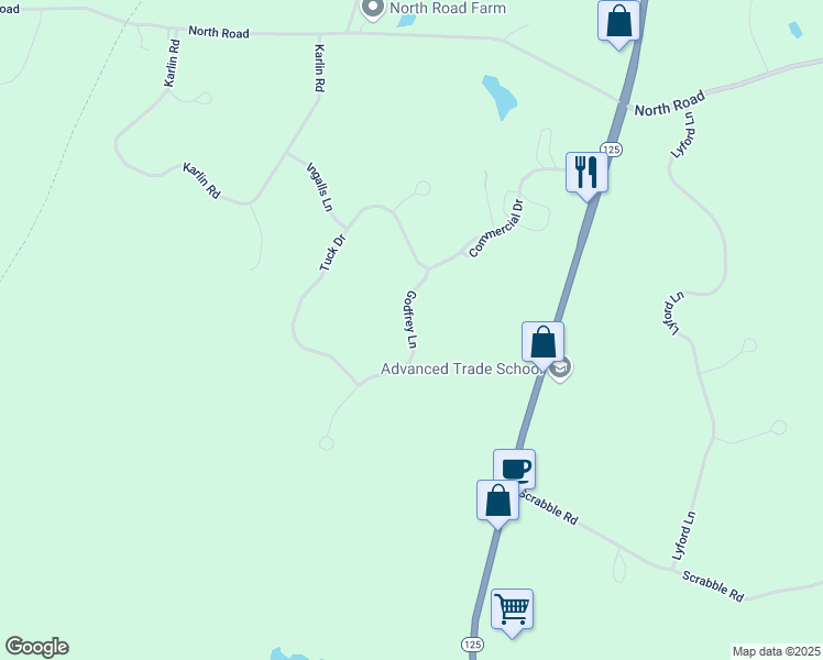 map of restaurants, bars, coffee shops, grocery stores, and more near 32 Godfrey Lane in Fremont