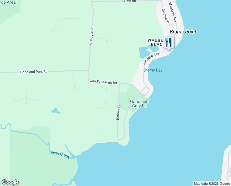 map of restaurants, bars, coffee shops, grocery stores, and more near 4445 Goodland Park Road in Madison