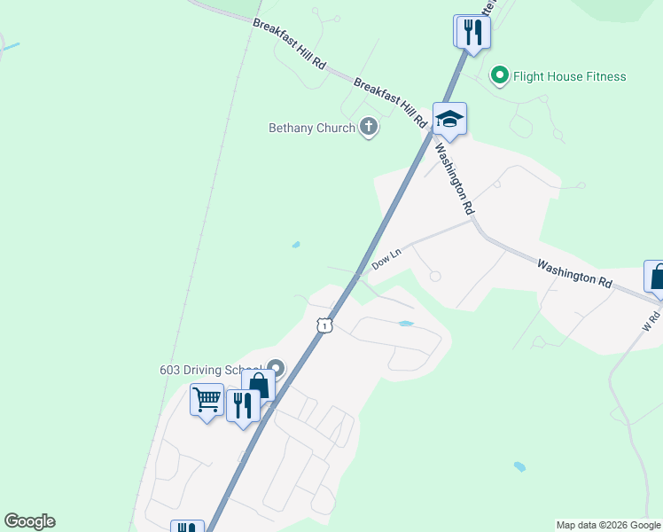map of restaurants, bars, coffee shops, grocery stores, and more near 363-399 Lafayette Road in Rye