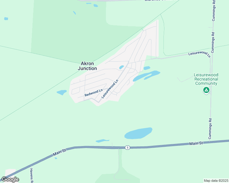 map of restaurants, bars, coffee shops, grocery stores, and more near Leisurewood in Akron