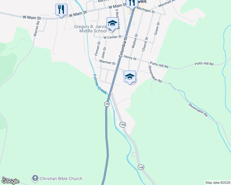 map of restaurants, bars, coffee shops, grocery stores, and more near 5 Hammond St in Mohawk