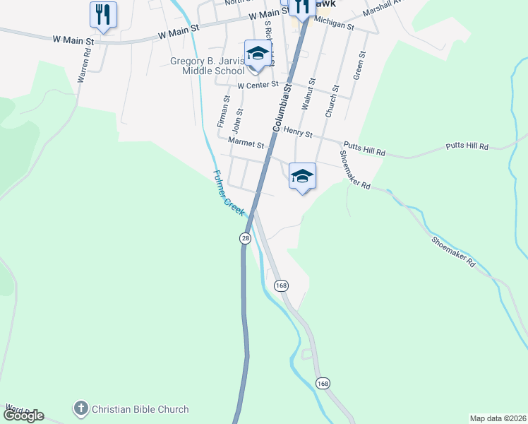 map of restaurants, bars, coffee shops, grocery stores, and more near 5 Hammond Street in Mohawk