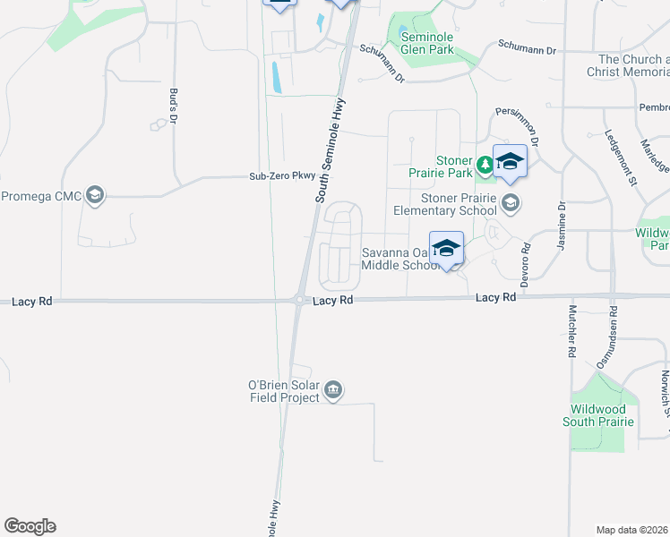 map of restaurants, bars, coffee shops, grocery stores, and more near Wildcat Drive in Fitchburg