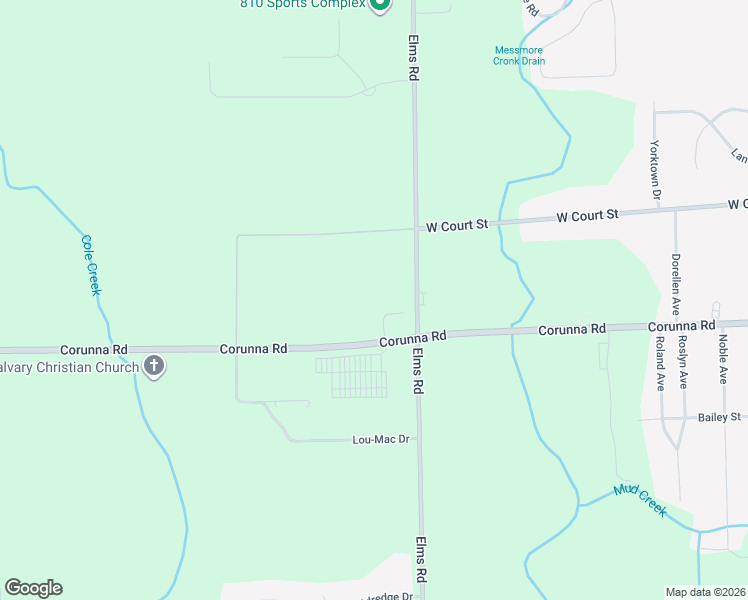map of restaurants, bars, coffee shops, grocery stores, and more near 7042 Corunna Road in Swartz Creek