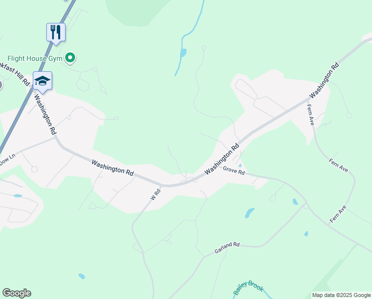 map of restaurants, bars, coffee shops, grocery stores, and more near 961 Washington Road in Rye