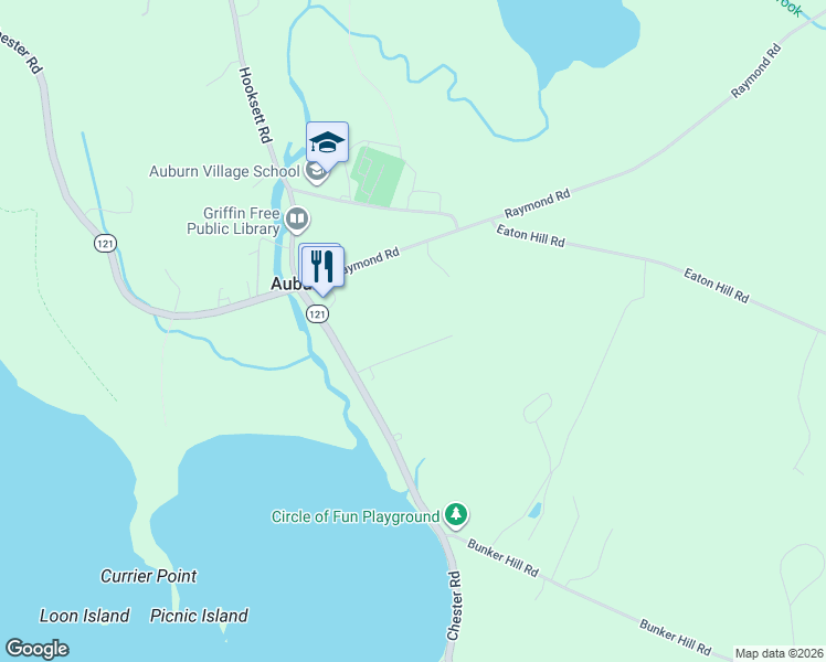 map of restaurants, bars, coffee shops, grocery stores, and more near 29 Chester Road in Auburn