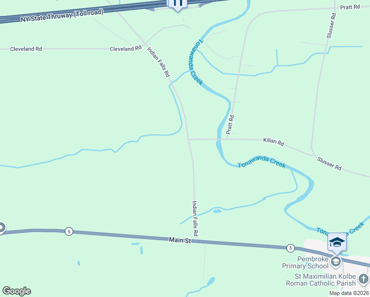 map of restaurants, bars, coffee shops, grocery stores, and more near 8470 Indian Falls Road in Corfu