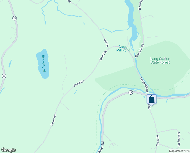 map of restaurants, bars, coffee shops, grocery stores, and more near 47 Beard Road in New Boston