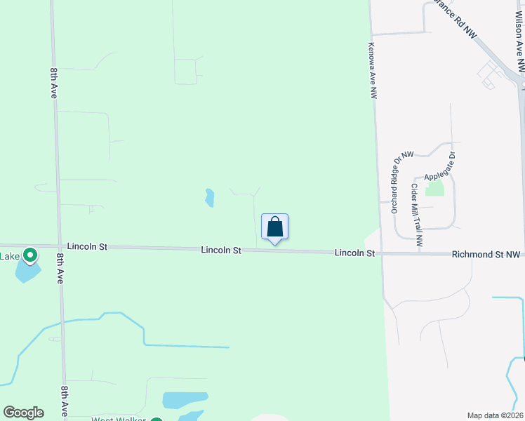 map of restaurants, bars, coffee shops, grocery stores, and more near 135 Lincoln Street in Grand Rapids
