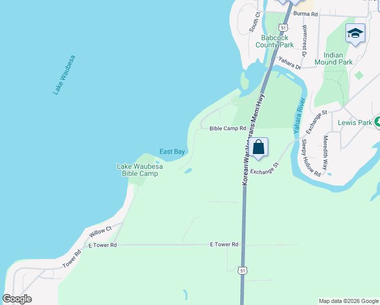 map of restaurants, bars, coffee shops, grocery stores, and more near 2877 Bible Camp Road in McFarland