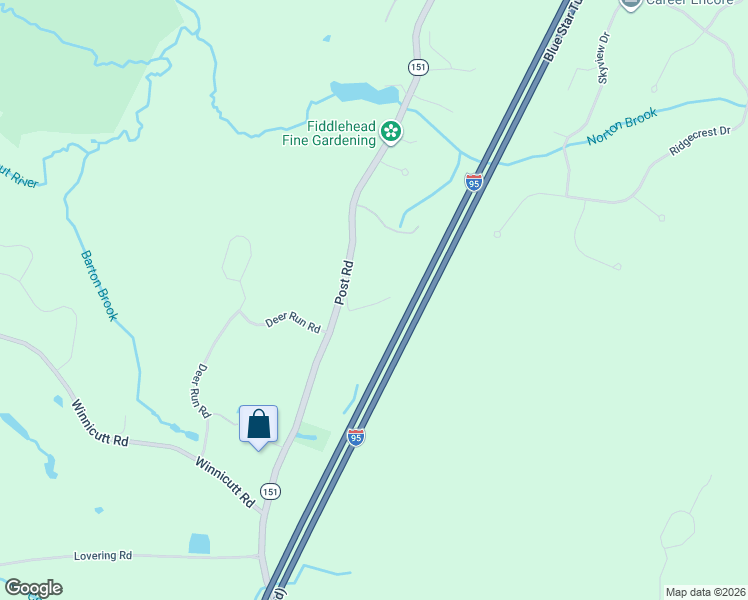 map of restaurants, bars, coffee shops, grocery stores, and more near 233 Post Road in North Hampton