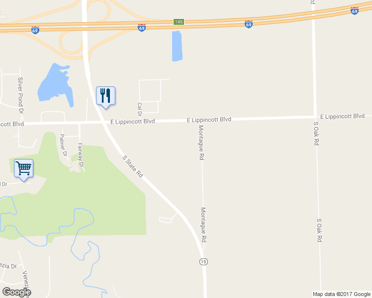 map of restaurants, bars, coffee shops, grocery stores, and more near 2064 Montague Road in Davison