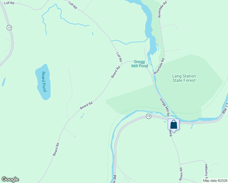 map of restaurants, bars, coffee shops, grocery stores, and more near 47 Beard Road in New Boston