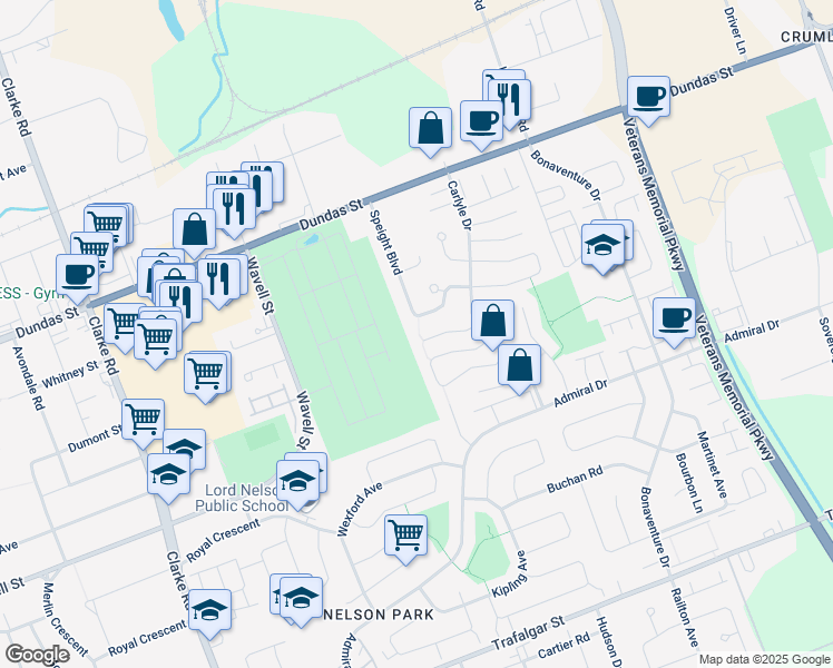 map of restaurants, bars, coffee shops, grocery stores, and more near 30 Seaforth Court in London