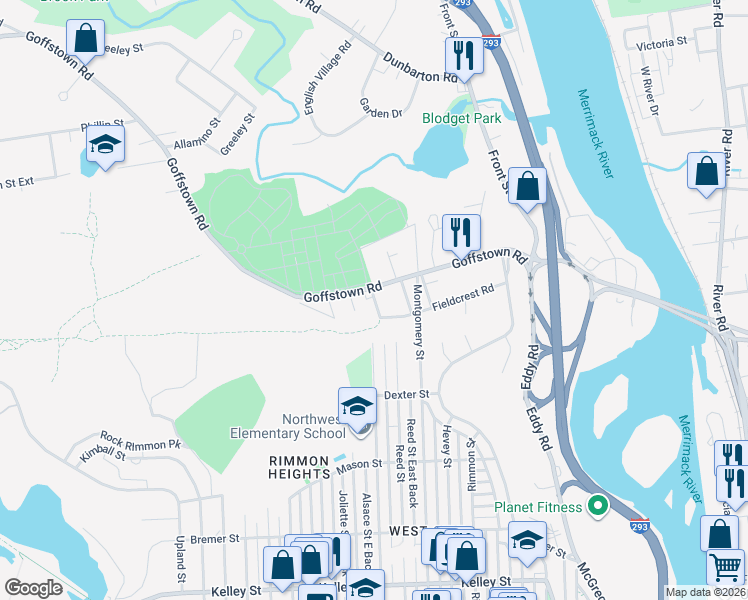 map of restaurants, bars, coffee shops, grocery stores, and more near 15 Leighton Street in Manchester