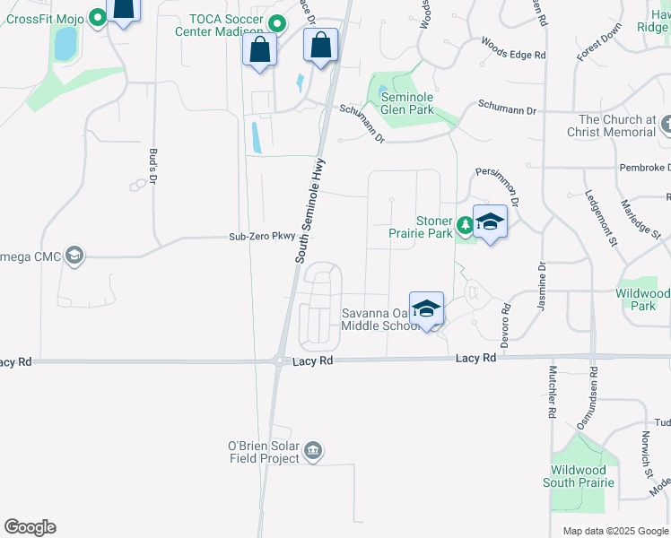 map of restaurants, bars, coffee shops, grocery stores, and more near 2649 Wildcat Drive in Fitchburg