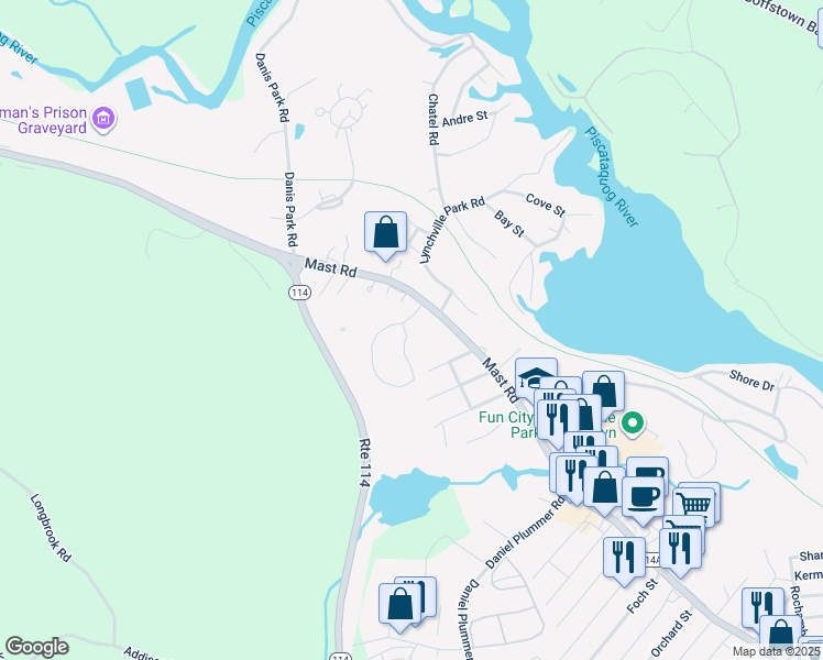 map of restaurants, bars, coffee shops, grocery stores, and more near 4 Timberwood Drive in Goffstown
