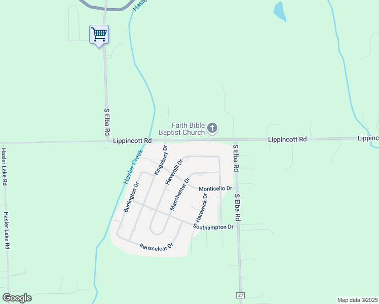 map of restaurants, bars, coffee shops, grocery stores, and more near 5355 Lippincott Road in Lapeer
