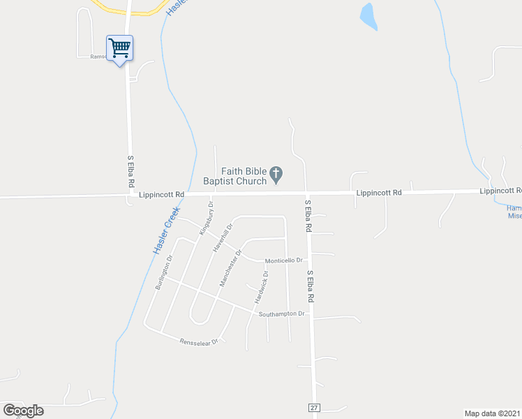 map of restaurants, bars, coffee shops, grocery stores, and more near 1764 Haverhill Drive in Lapeer