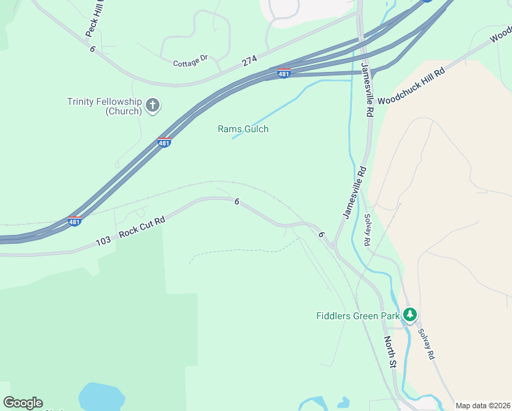 map of restaurants, bars, coffee shops, grocery stores, and more near 6333 Jamesville Toll Road in Jamesville