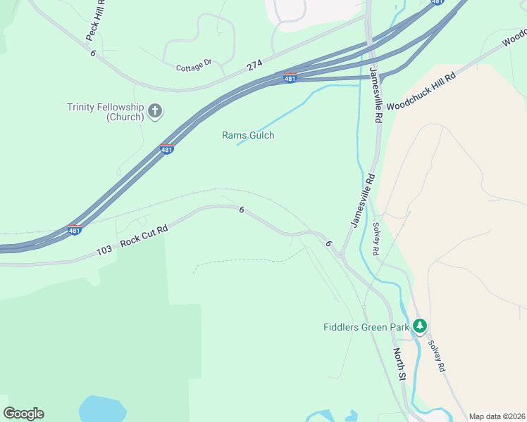 map of restaurants, bars, coffee shops, grocery stores, and more near 6333 Jamesville Toll Road in Jamesville