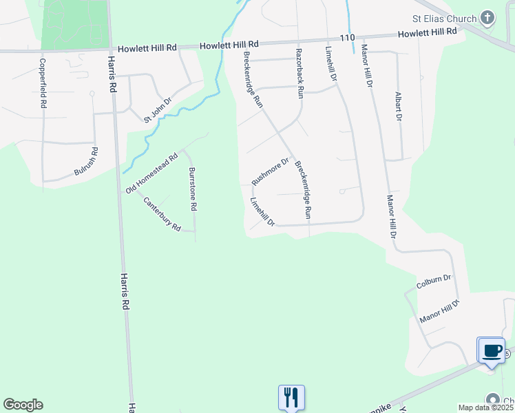 map of restaurants, bars, coffee shops, grocery stores, and more near 4727 Limehill Drive in Syracuse