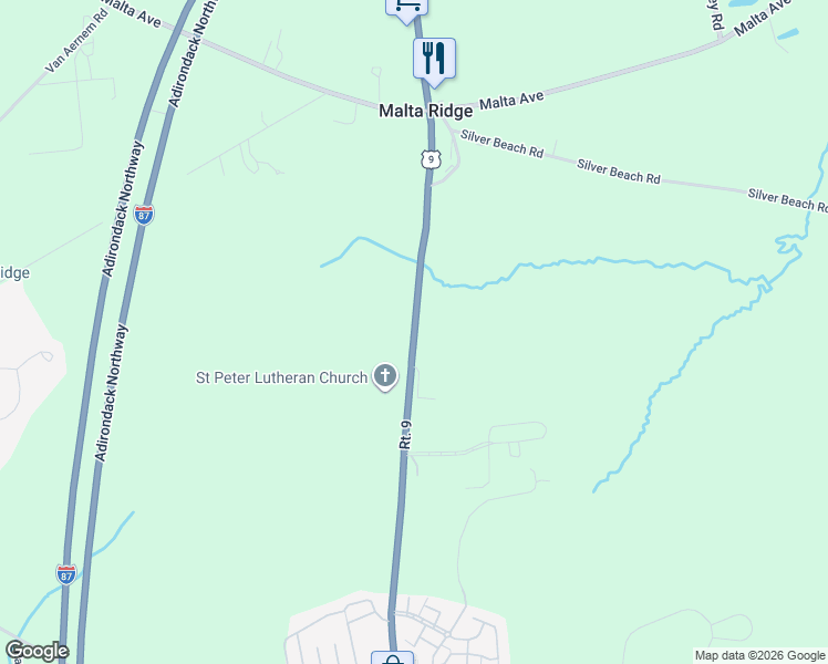 map of restaurants, bars, coffee shops, grocery stores, and more near 2806-2818 U.S. 9 in Ballston Spa