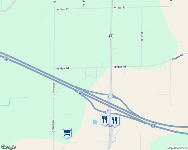 map of restaurants, bars, coffee shops, grocery stores, and more near 2547 Midway Drive in Stoughton
