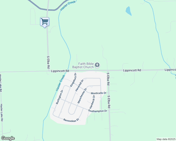 map of restaurants, bars, coffee shops, grocery stores, and more near 5355 Lippincott Road in Lapeer
