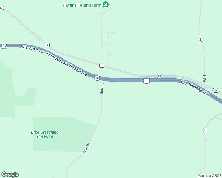 map of restaurants, bars, coffee shops, grocery stores, and more near 2781 Erbe Road in Blue Mounds