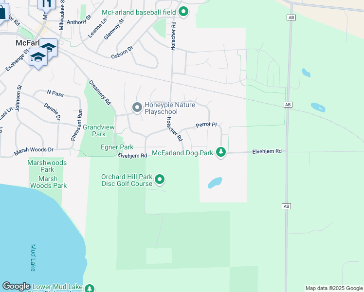 map of restaurants, bars, coffee shops, grocery stores, and more near 6330 Holscher Rd in McFarland