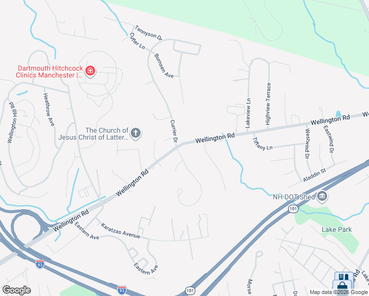 map of restaurants, bars, coffee shops, grocery stores, and more near 1094 Wellington Road in Manchester