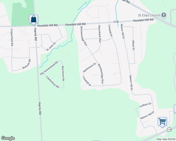 map of restaurants, bars, coffee shops, grocery stores, and more near 4714 Rushmore Drive in Syracuse