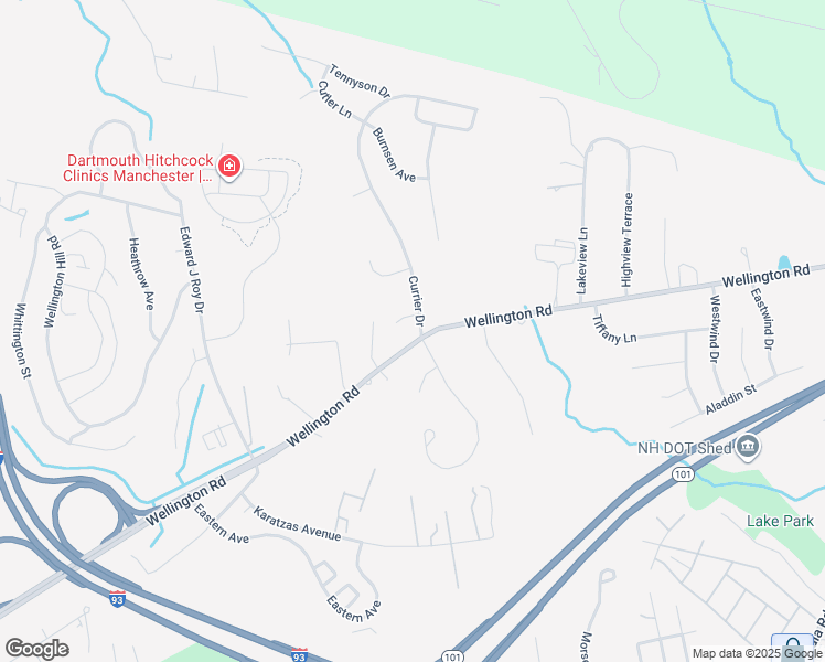 map of restaurants, bars, coffee shops, grocery stores, and more near 8 Sky Meadow Way in Manchester