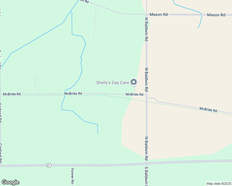map of restaurants, bars, coffee shops, grocery stores, and more near 6202 McBride Road in Owosso