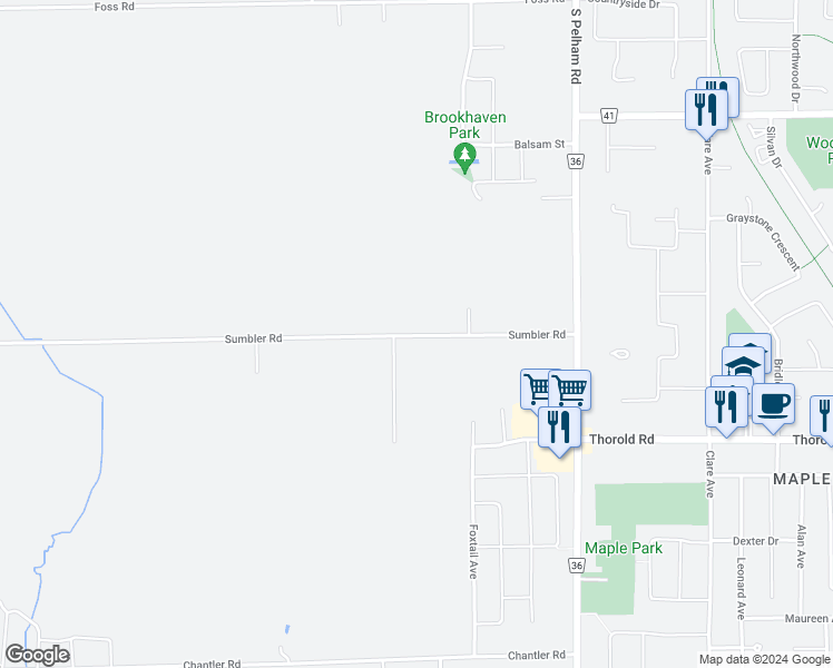 map of restaurants, bars, coffee shops, grocery stores, and more near 98 Sumbler Road in Welland