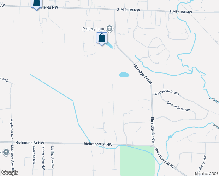 map of restaurants, bars, coffee shops, grocery stores, and more near 2303 Pheasant Avenue Northwest in Grand Rapids