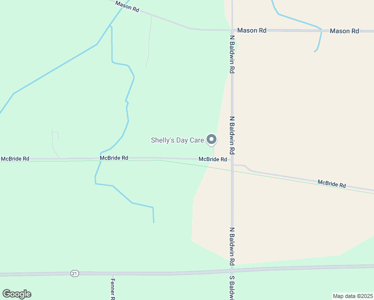 map of restaurants, bars, coffee shops, grocery stores, and more near 6202 McBride Road in Owosso