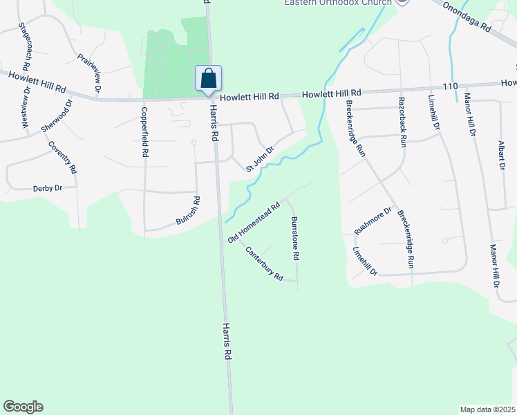 map of restaurants, bars, coffee shops, grocery stores, and more near 4182 Old Homestead Road in Syracuse