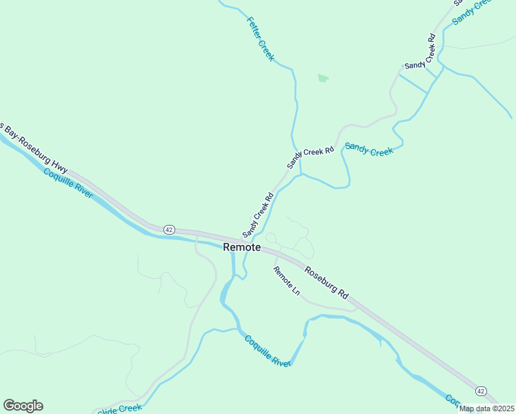 map of restaurants, bars, coffee shops, grocery stores, and more near 50708 Sandy Creek Road in Myrtle Point