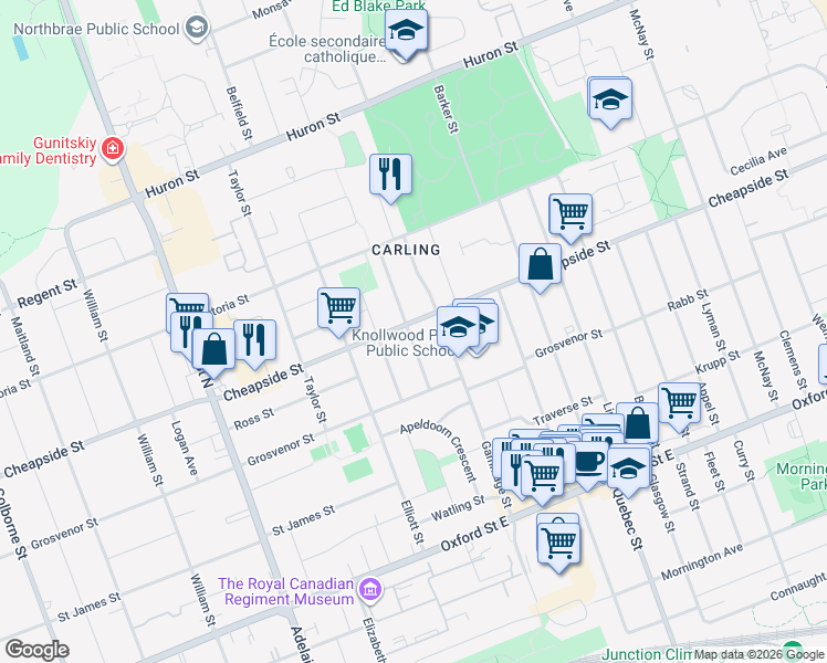 map of restaurants, bars, coffee shops, grocery stores, and more near 156 Harley Street in London