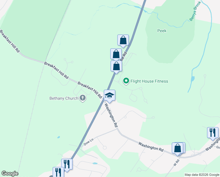 map of restaurants, bars, coffee shops, grocery stores, and more near 200 Lafayette Road in Rye