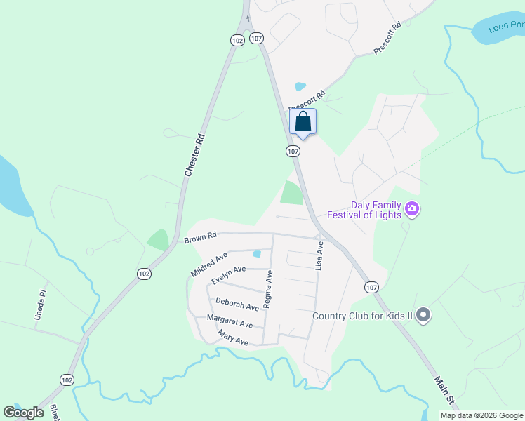 map of restaurants, bars, coffee shops, grocery stores, and more near 15 Brown Road in Raymond