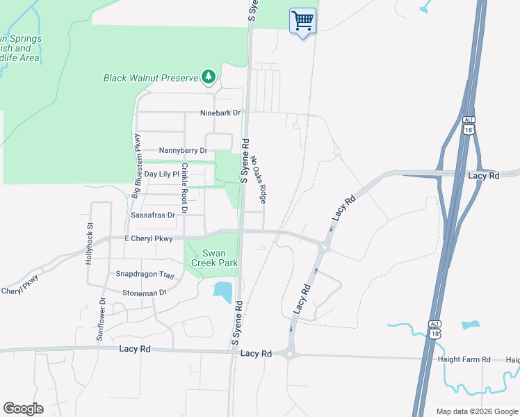map of restaurants, bars, coffee shops, grocery stores, and more near 2816 South Syene Road in Fitchburg